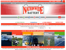 Tablet Screenshot of nationwide-battery.com